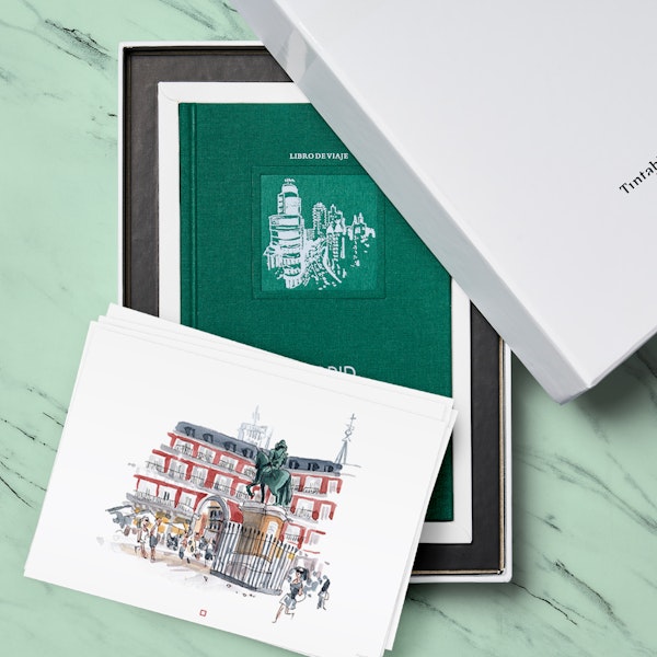 Caja Blanca de MADRID + Colección de ocho láminas seleccionadas del libro en formato A5 - Tintablanca